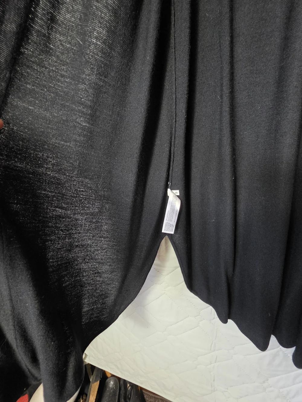 Eileen Fisher Organic Linen Knit Duster Cardigan Sz XL Medium Black Lightweight